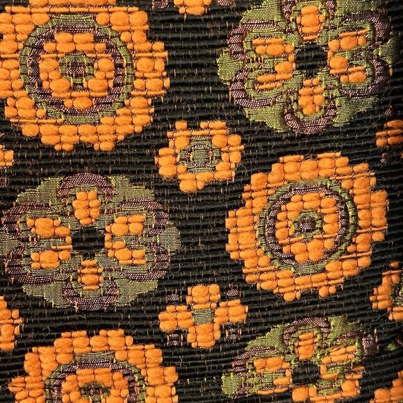 Sara Campbell Orange Floral Blazer Size 6 Retro Twee Phoebe Buffay Indie Art - Picture 4 of 12